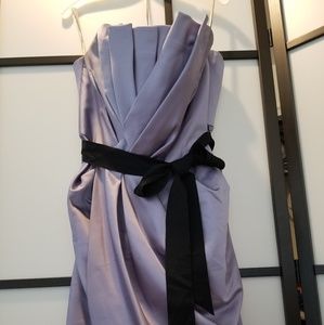 White by Vera Wang Pleated Scalloped dress